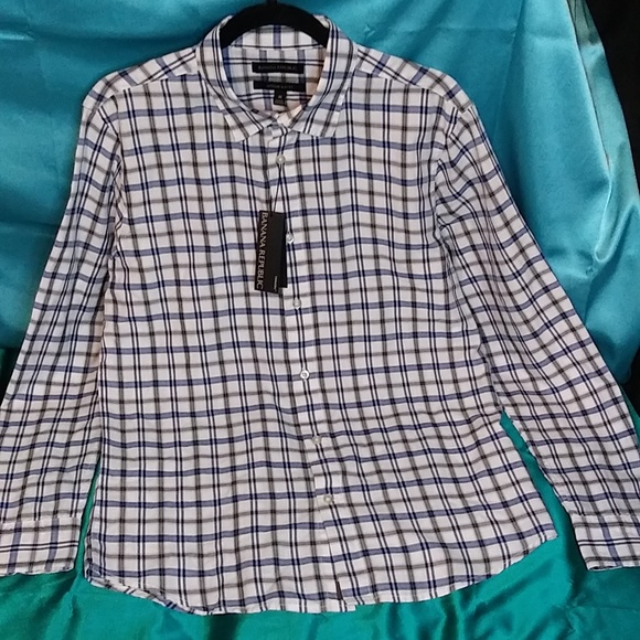 Banana Republic Men's Untucked Slim Fit Button Down Shirt (M) NWT - Picture 11 of 16
